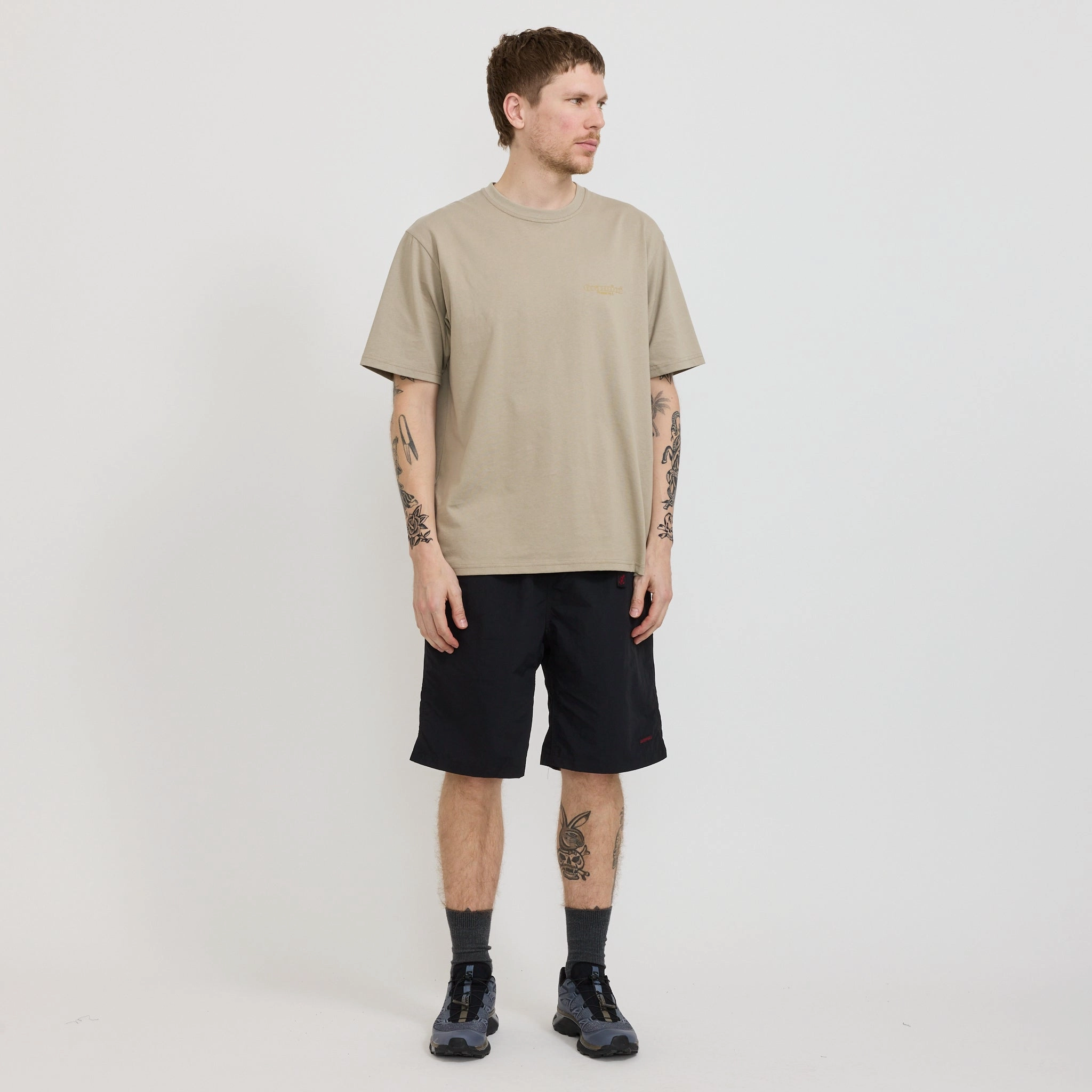 Nylon Packable G-Short Black Moisture Wicking Fabric