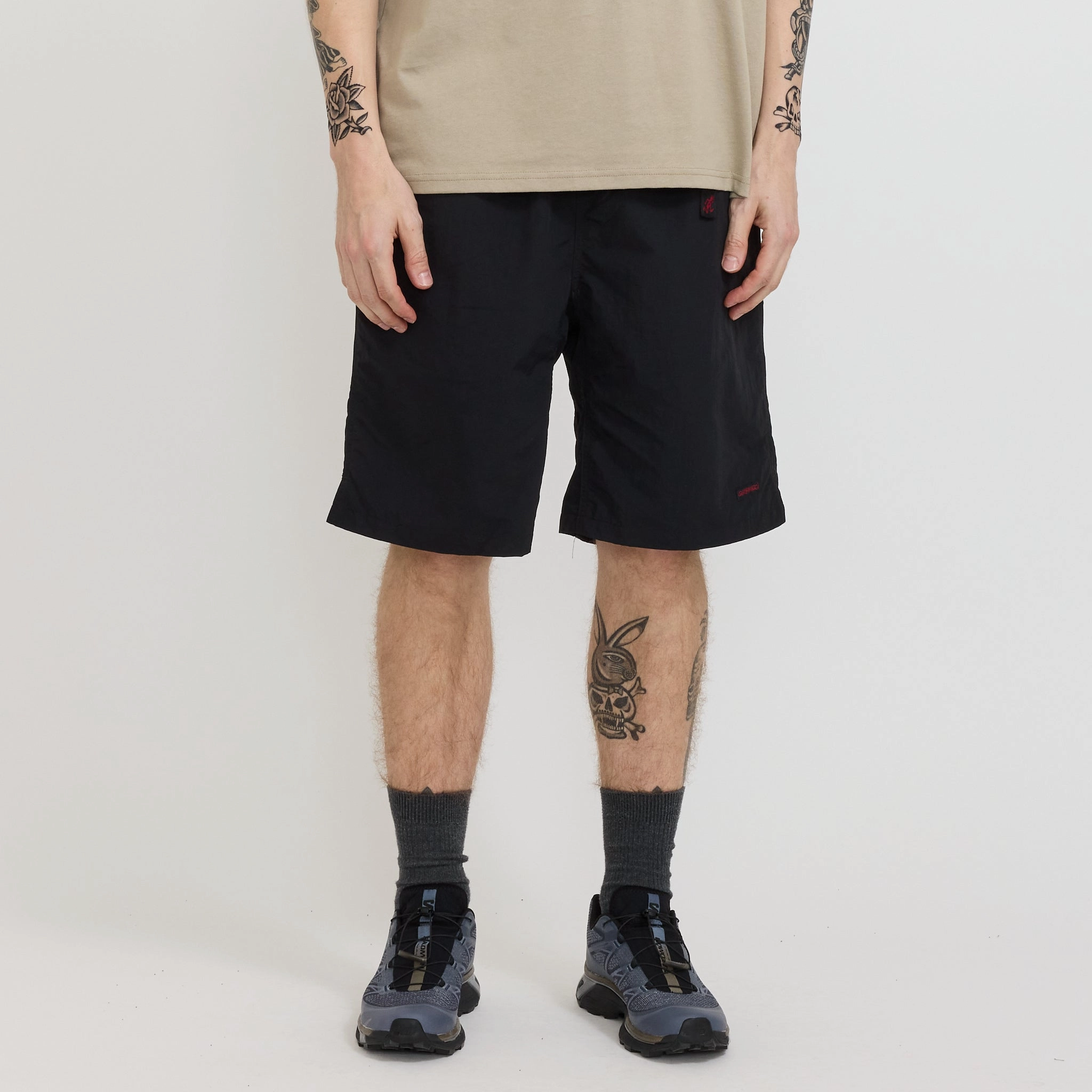 Nylon Packable G-Short Black Urban Style