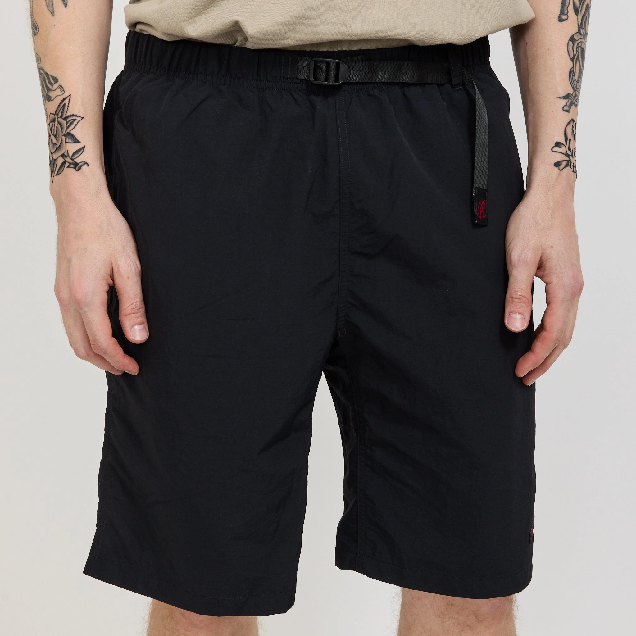 Nylon Packable G-Short Black Yoga wear