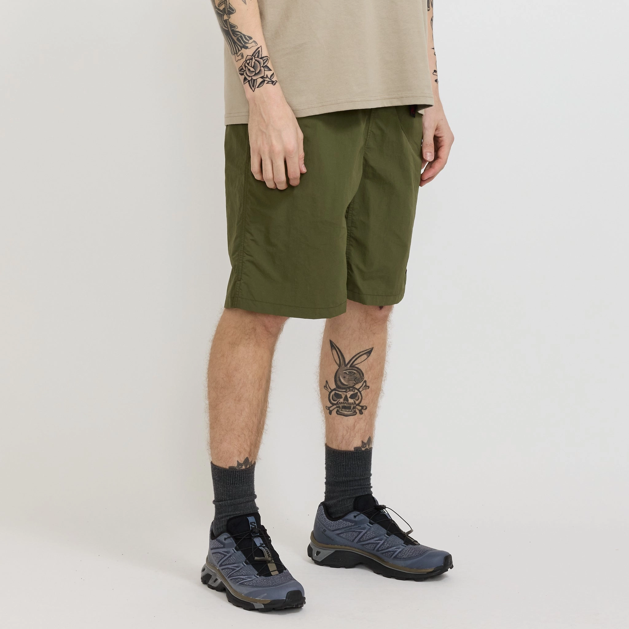 Nylon Packable G-Short Olive homecoming Flexible Movement