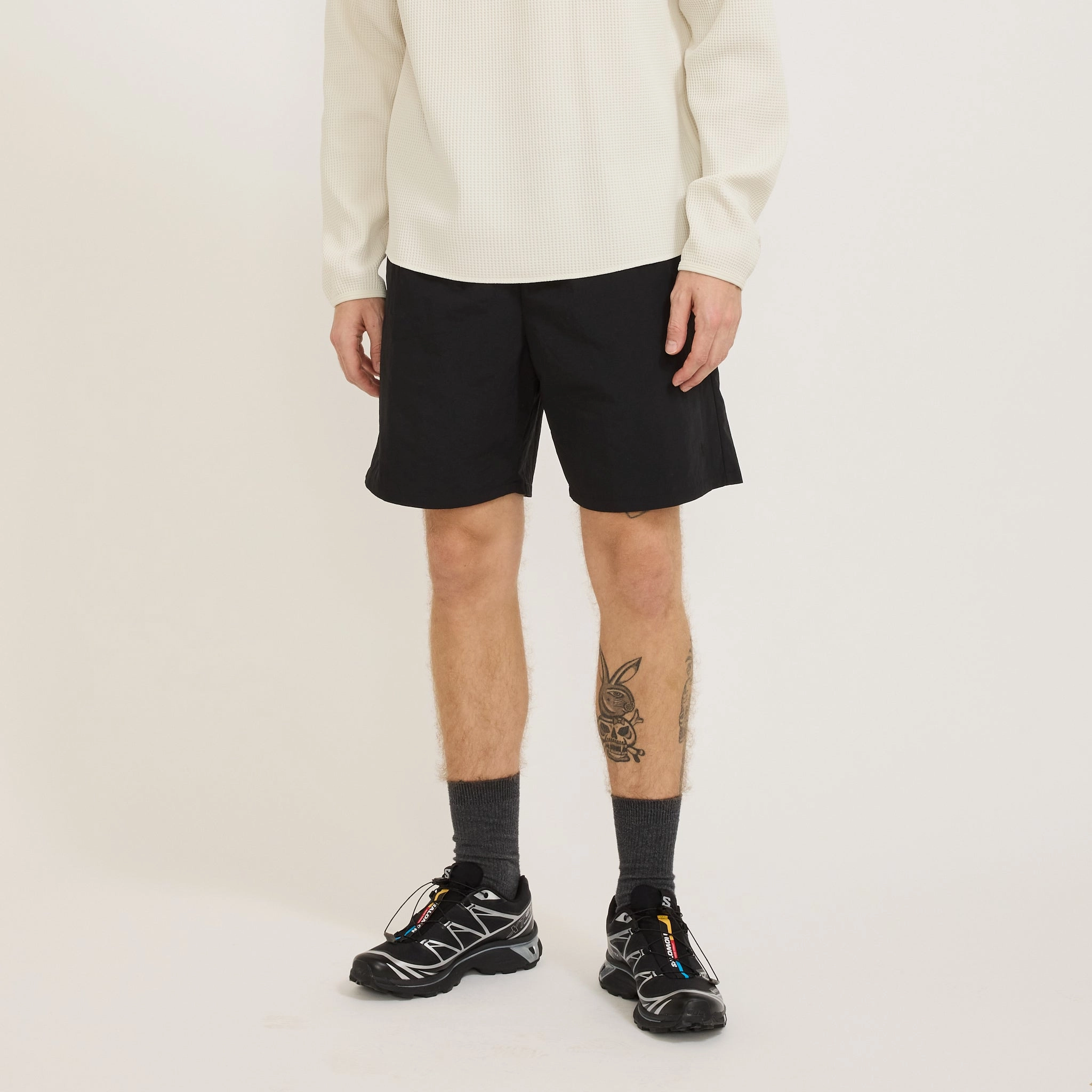 Nylon Shorts Black Clean Finish Quick Release Buckle