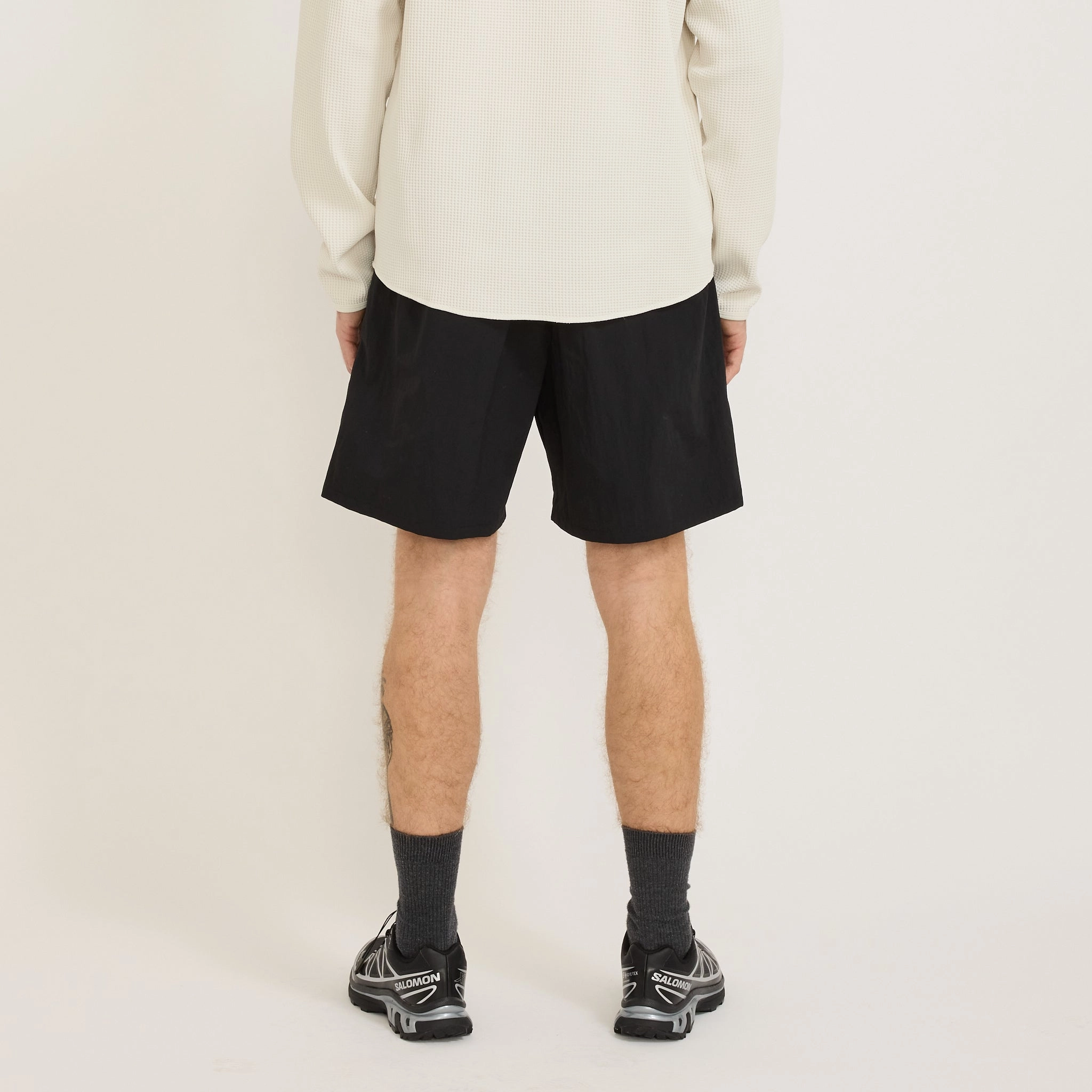 Quick Comfort Seamless Design Nylon Shorts Black