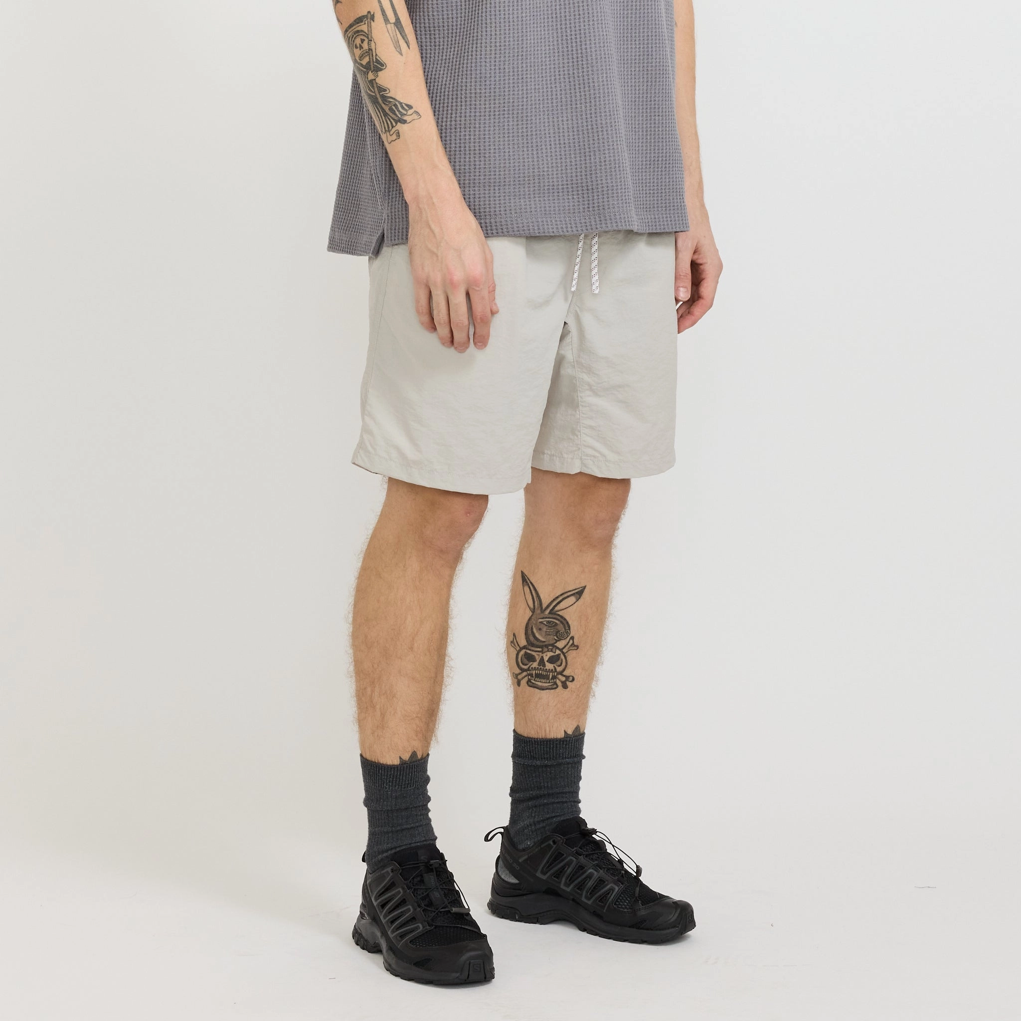 Nylon Tusser Easy Shorts Ivory Quick Motion