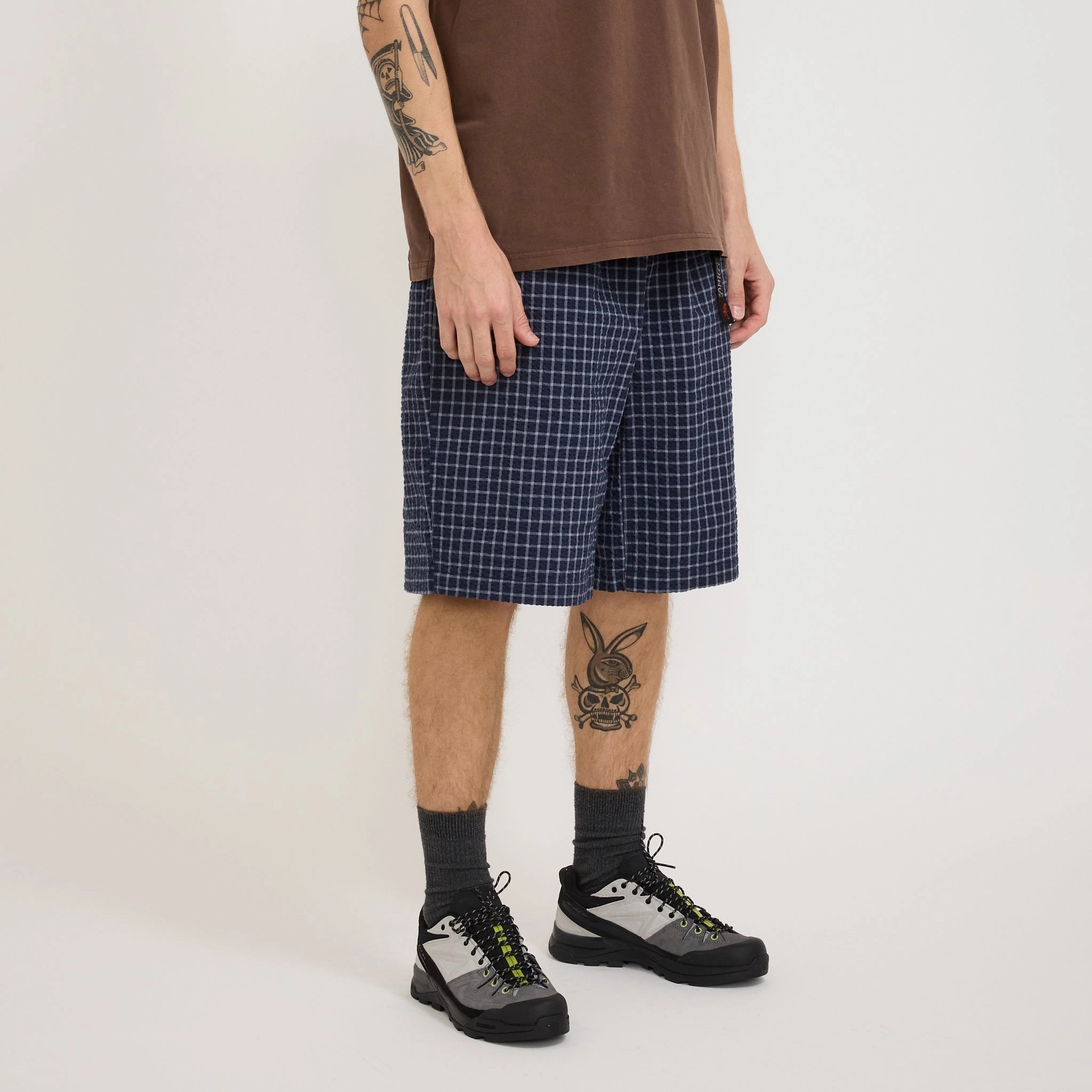 O.G. Seersucker Lagoon Short Midnight Linen shorts