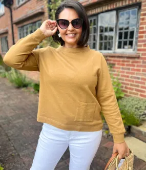 Ochre Ex Seasalt Rippling Tide Jersey Sweatshirt EasyCare Material