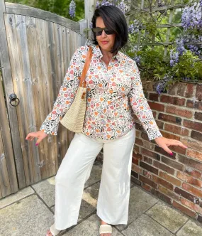 Elegant Blouse Ex Seasalt Flower Print Larissa Shirt