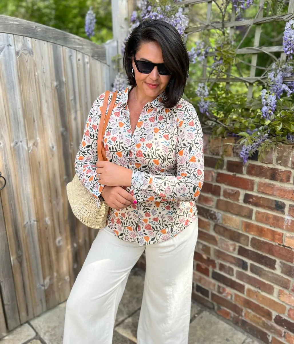 VentilatedArmholes Ex Seasalt Flower Print Larissa Shirt