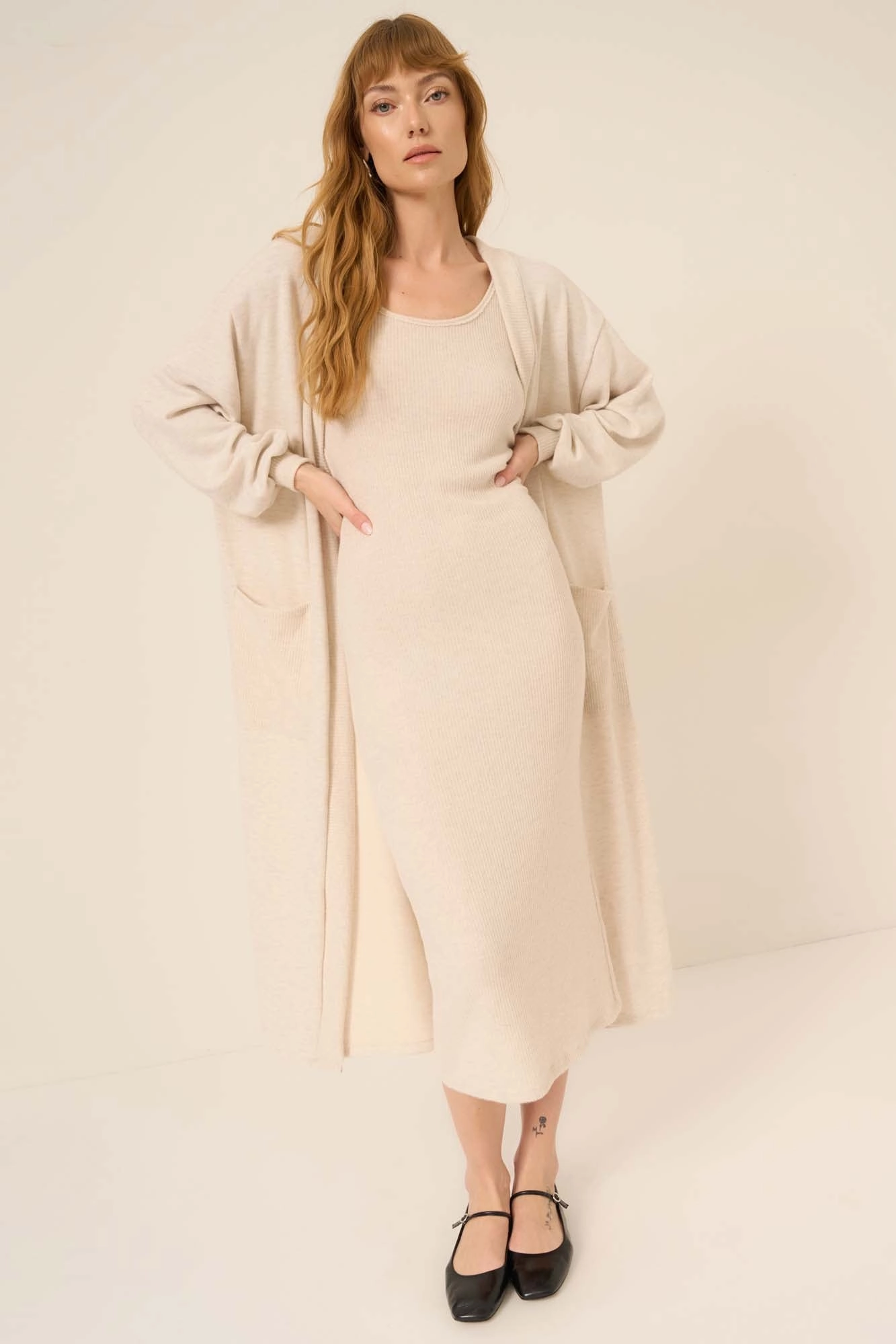 On My Way Brushed Cardi Snuggly Fit