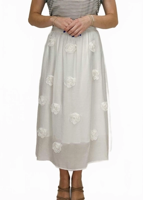 Falling For You Midi Skirt In White Pure Vibes Daily Wear