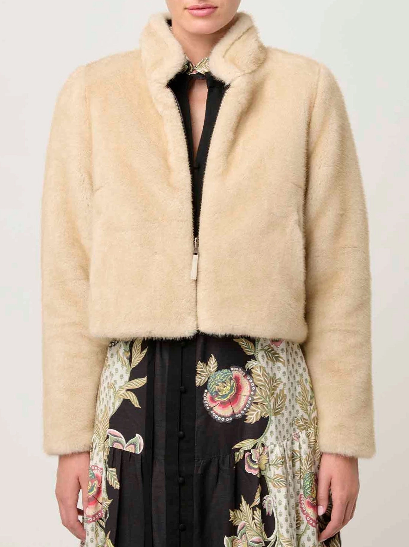 ONCE WAS RYLIE REVERSIBLE FAUX FUR JACKET Lightweight Layer