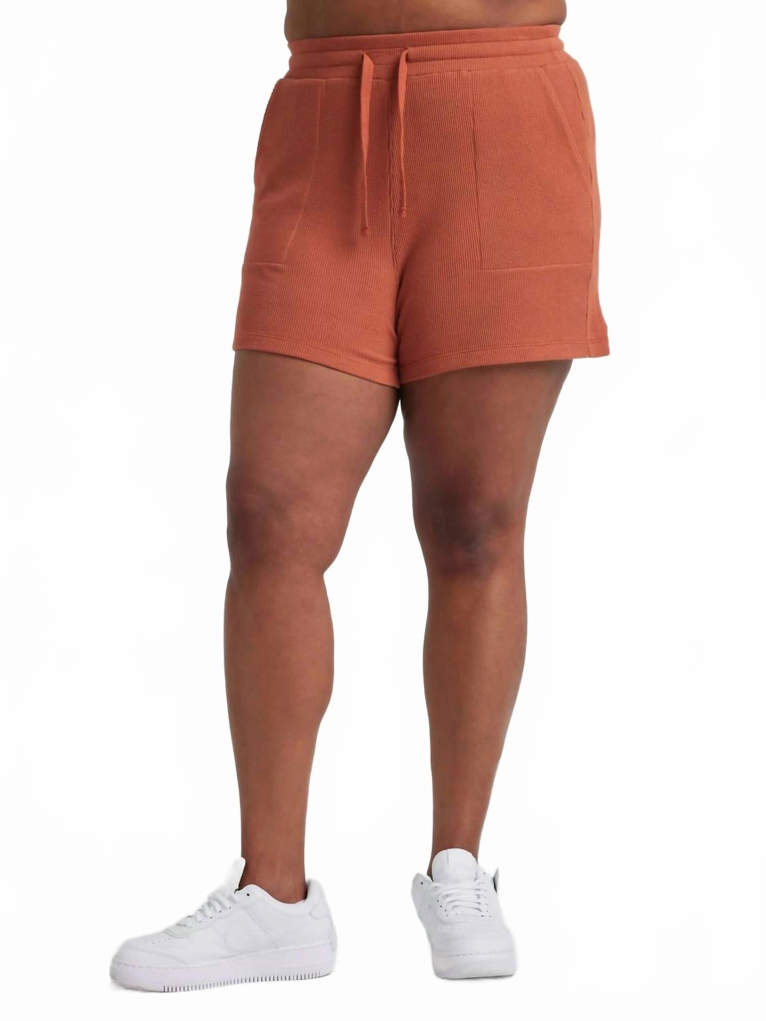 Eco-Comb Drawstring Short In Baked Clay ElasticHem