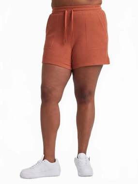 Eco-Comb Drawstring Short In Baked Clay ElasticHem