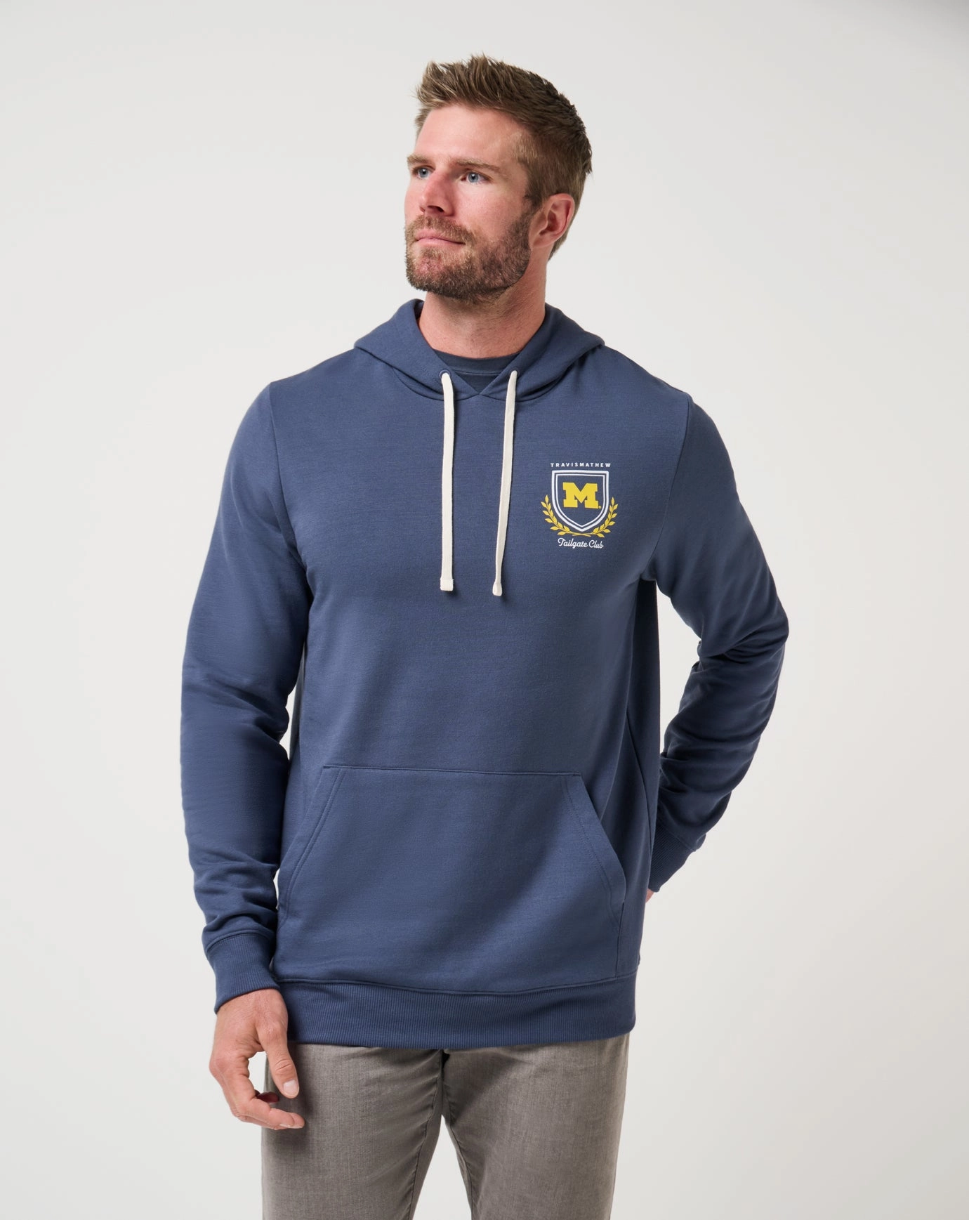 Michigan Stadium Hoodie Elastic Hem Adjustment