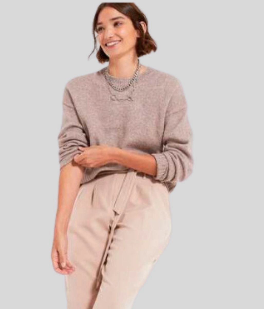 Pale Pink Fine Knit Cropped Jumper Timeless Appeal
