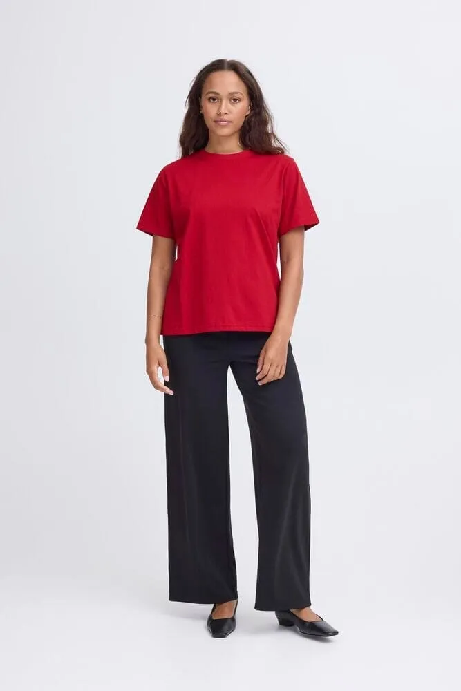 Non Chafing Side Seams PALMER RED LOOSE TSHIRT