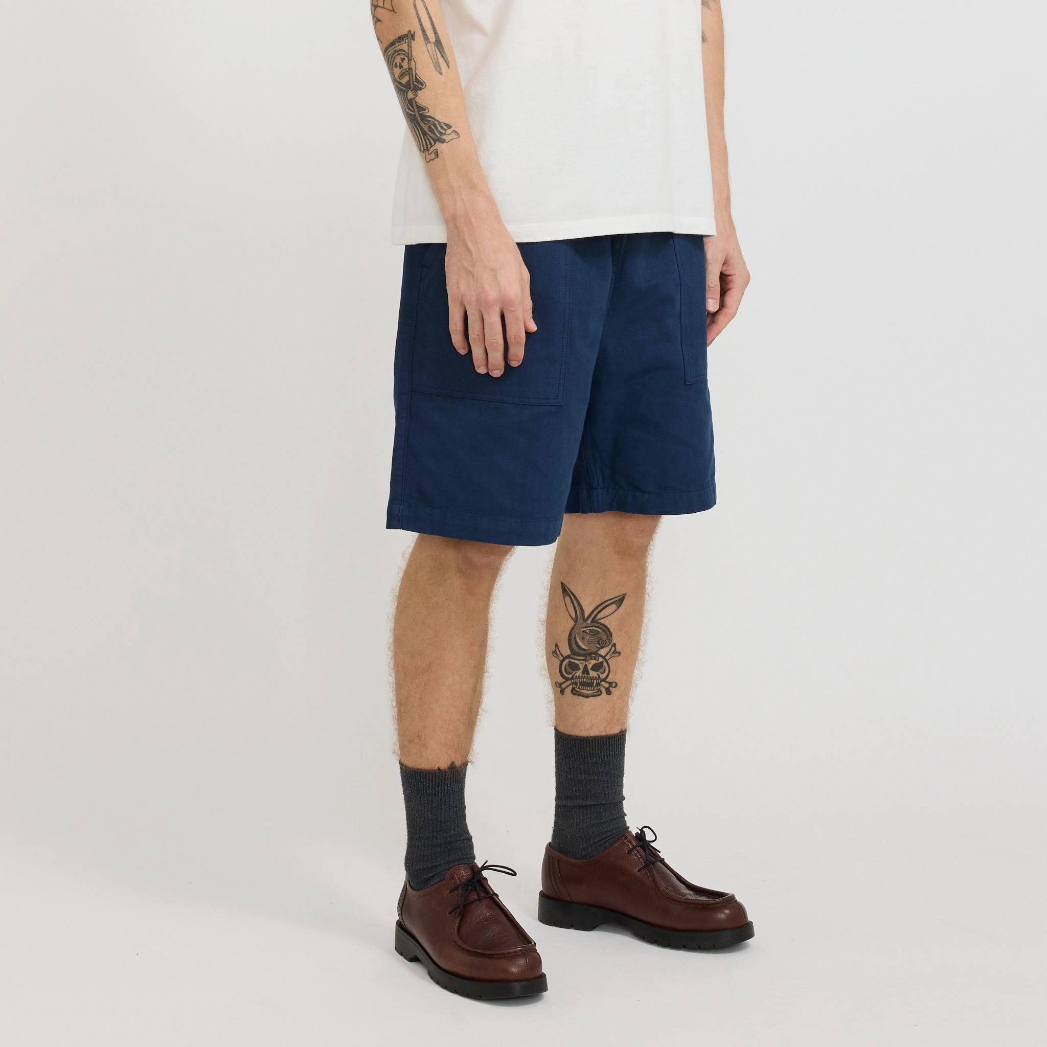 Canvas Chef Shorts Navy Preppy Style NoChafeFinish