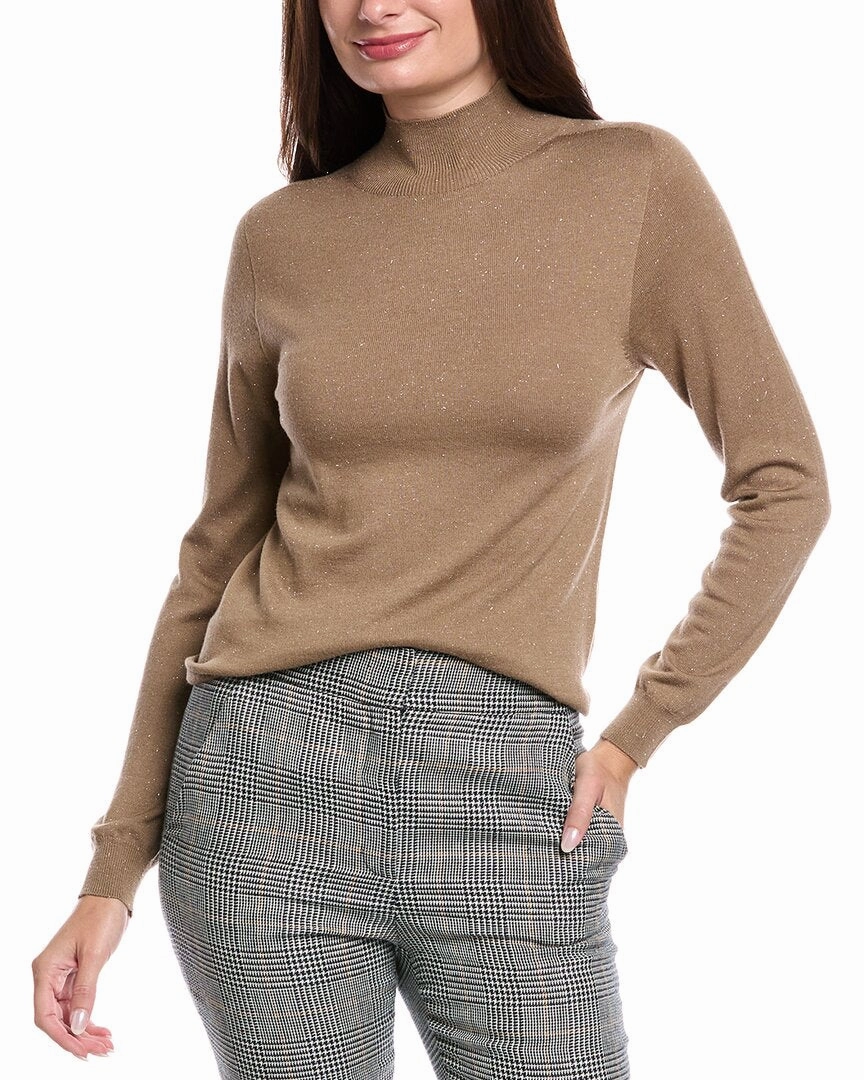 Chic Layering Minimal Style Peserico Wool-Blend Sweater