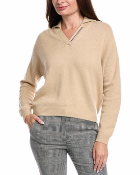 All-Season Wear Light and Cozy Peserico Wool, Silk, & Cashmere-Blend Polo Sweater