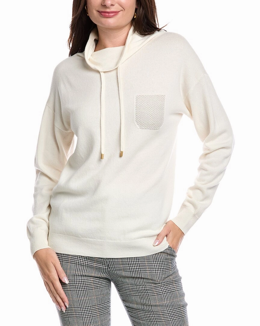 Peserico Wool, Silk, & Cashmere-Blend Sweater Micro Gauge Knitting