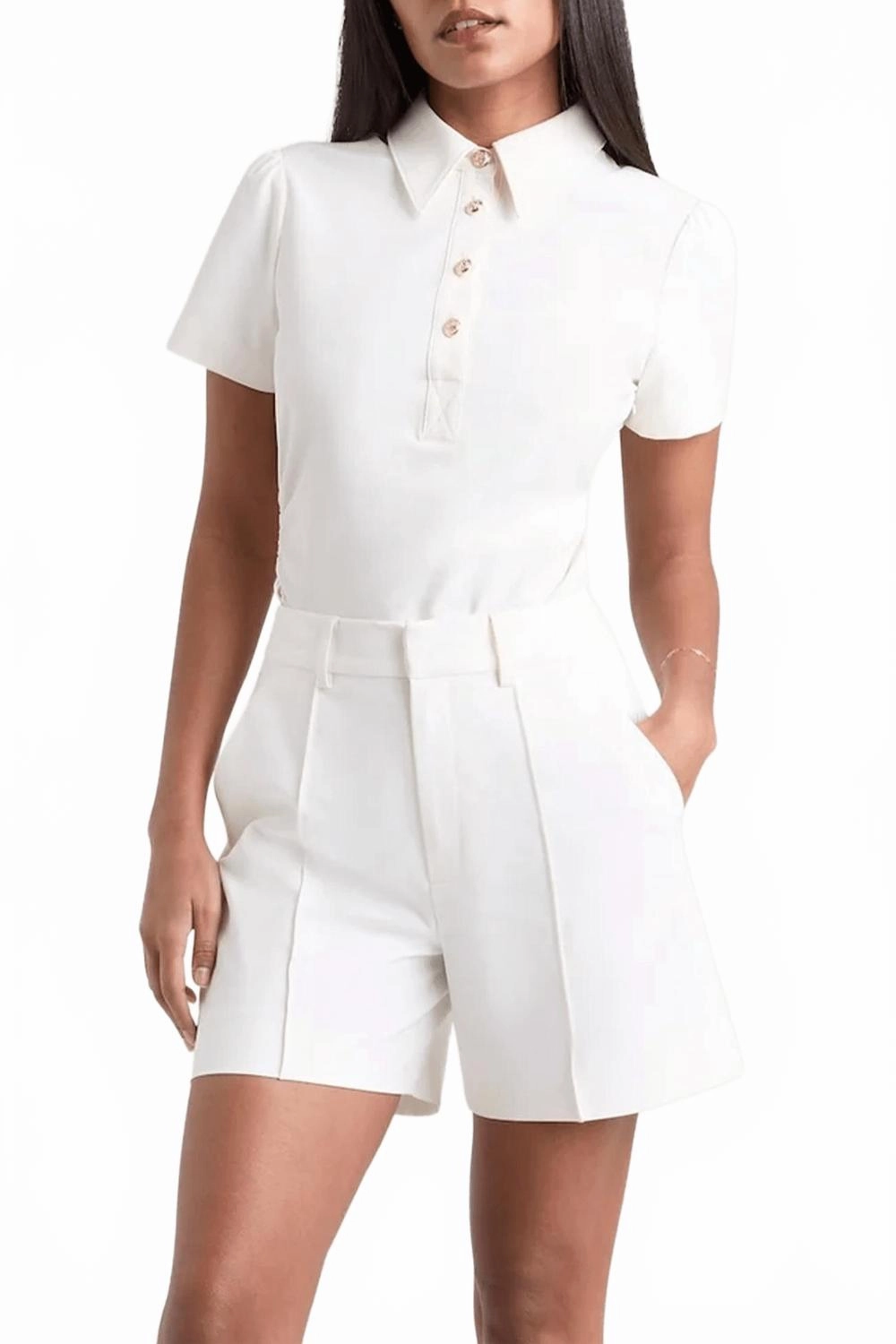 Anti-bacterial Smart Casual Kallen Short In Ivory