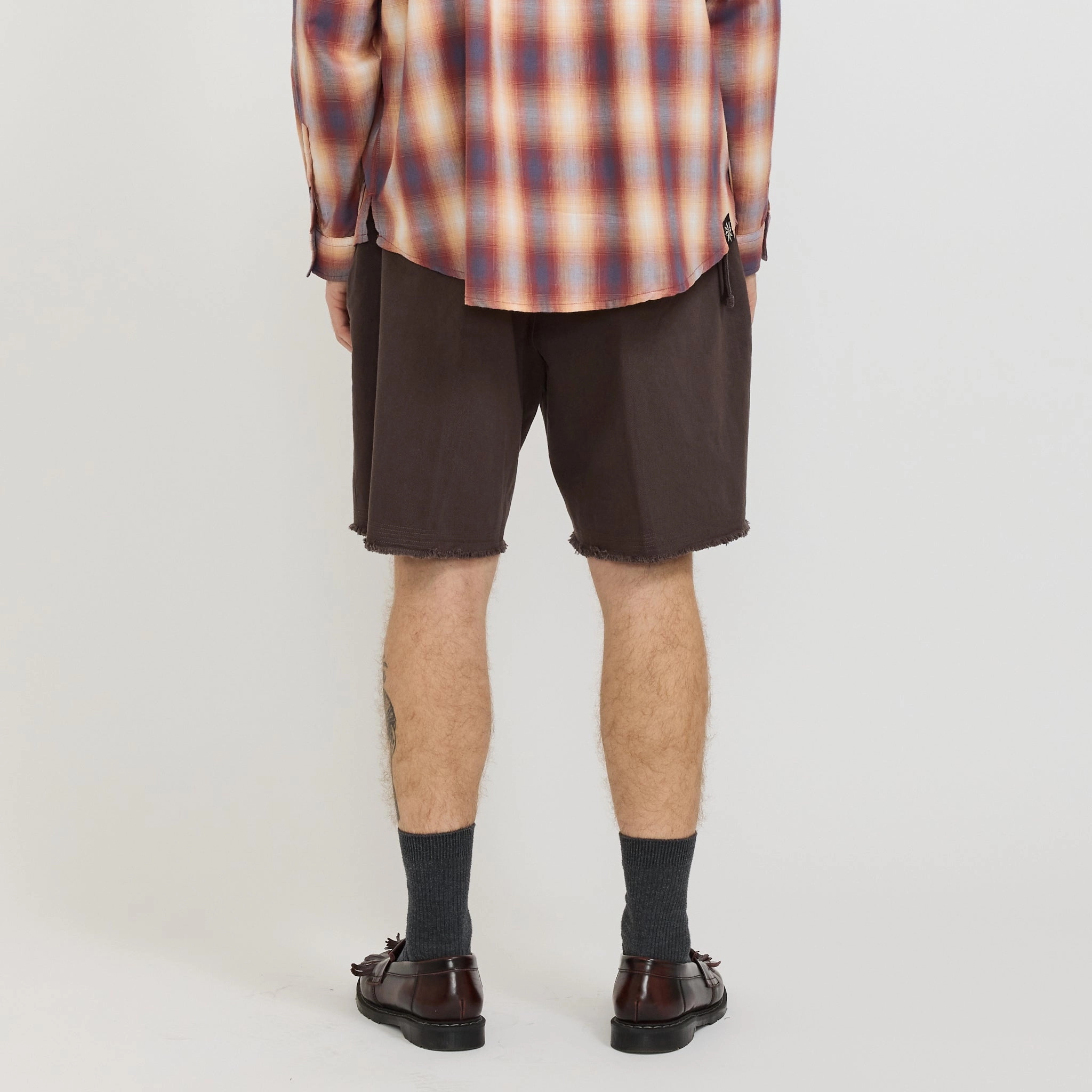 Pleated Short Dark Grey Wrinkle-Resistant anti - static