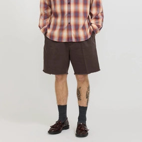 Pleated Short Dark Grey Polyester shorts