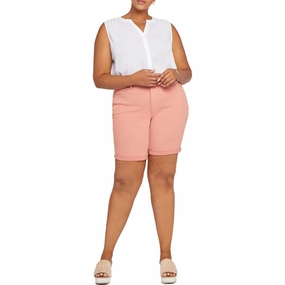 Perfect Comfort Plus Ella Womens Cuffed Denim Denim Shorts