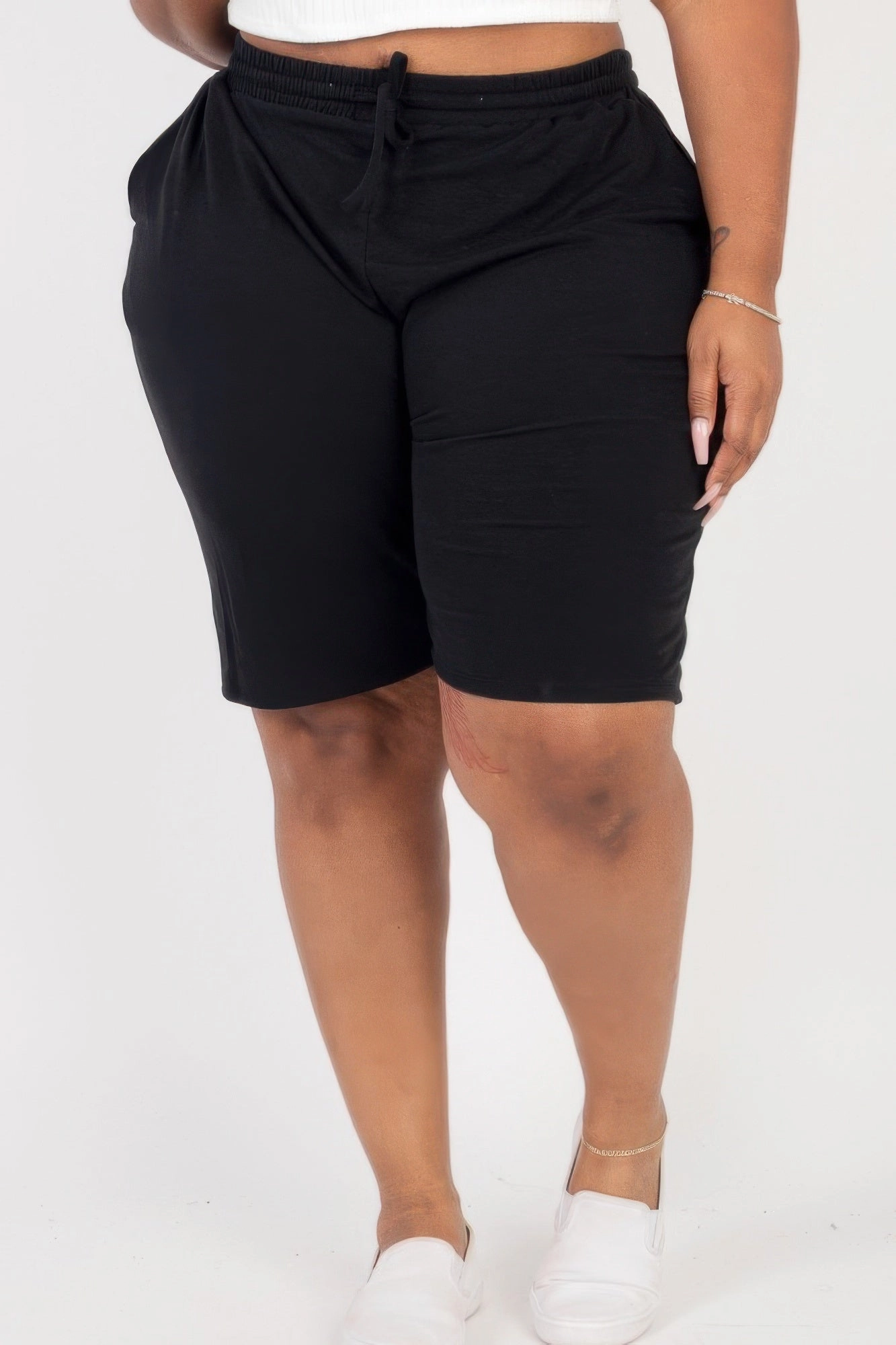 Travel Essential plus-size choice Plus Size French Terry Bermuda Shorts