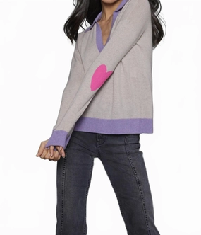 Polo Pop Sweater In Birch Timeless Comfort Simple Knit