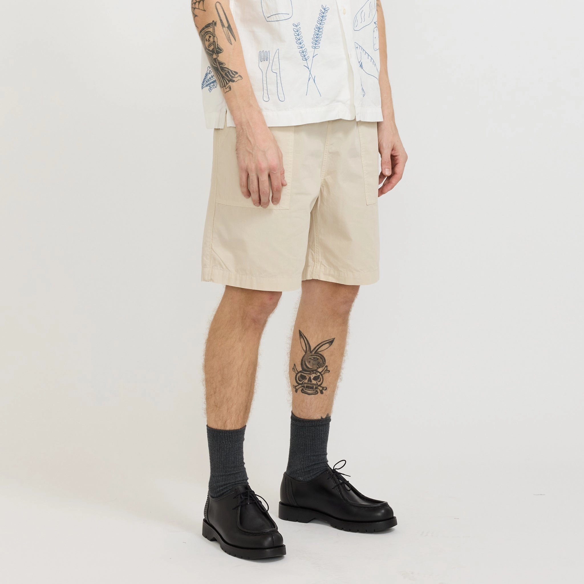 Abrasion Proof Fabric Poplin Chef Shorts White Oak