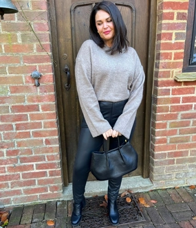 Sustainable Yarn Brown Crew Neck Jumper