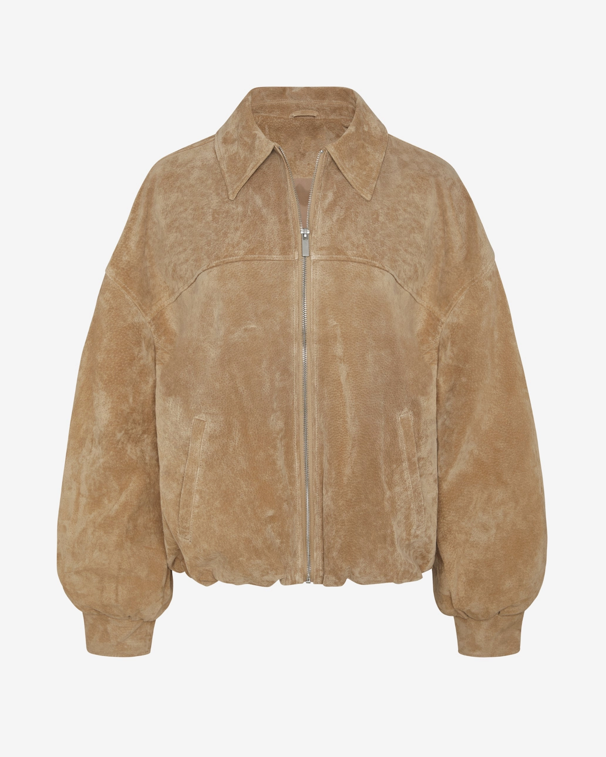 Premium Suede Bomber Jacket Sustainable Material Quick Release Buckle