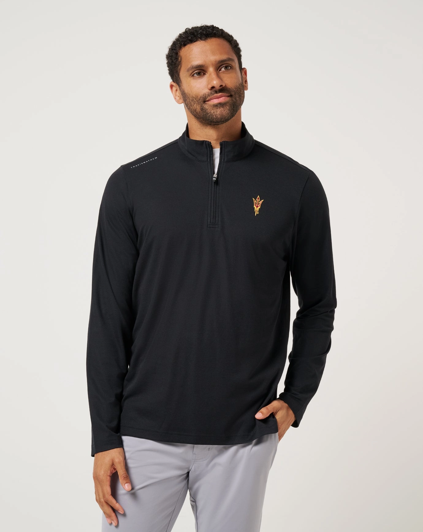 ASU Time To Tailgate Quarter Zip Anti Static Finish