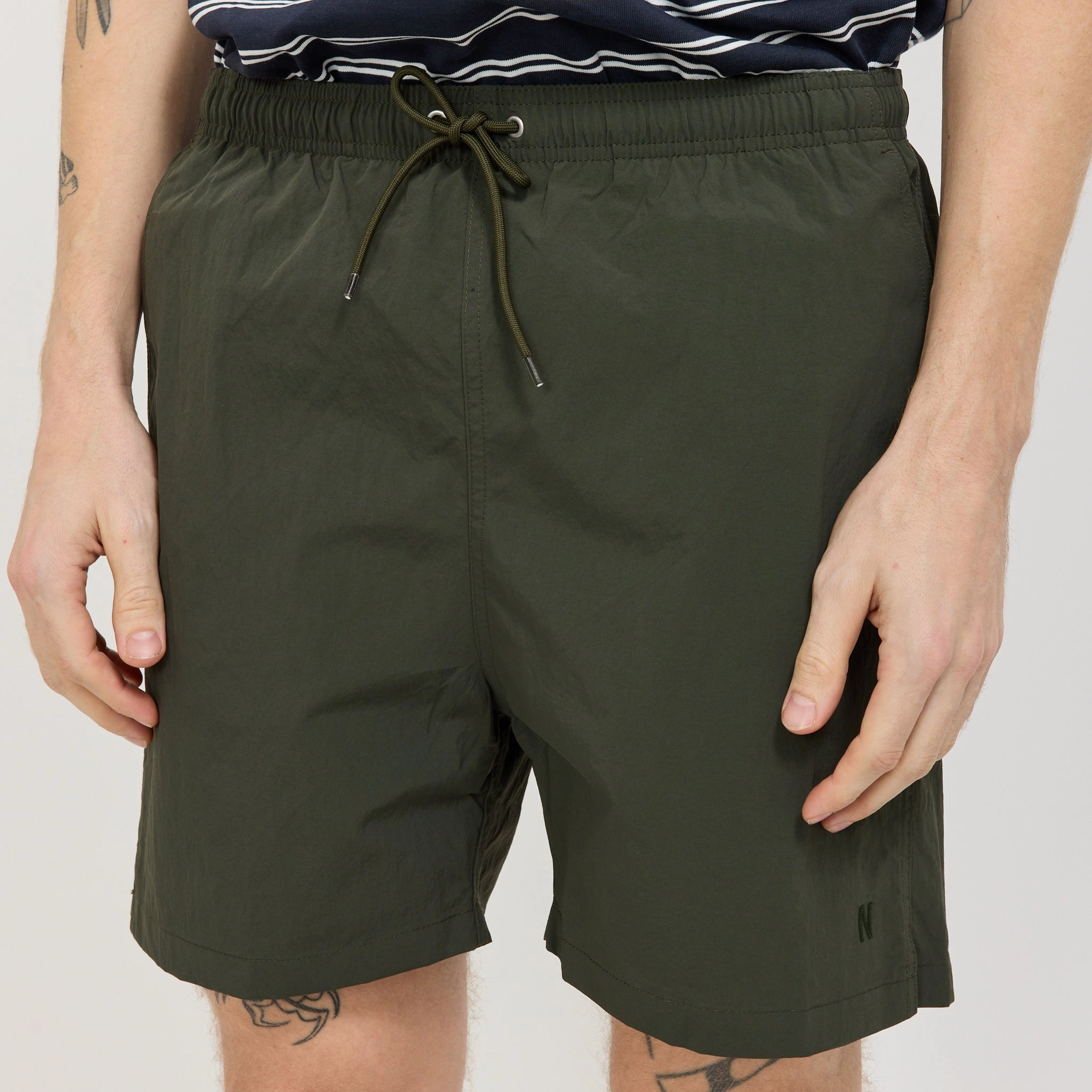 Hauge Recycled Nylon Swimmers Black Olive Chill Comfort