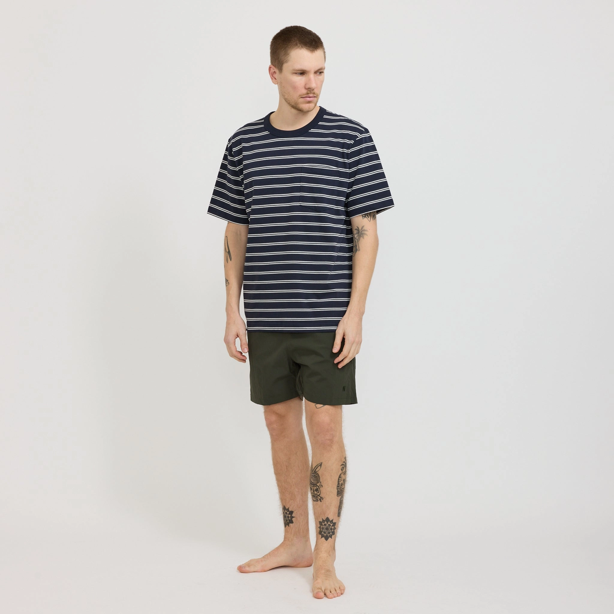 Hauge Recycled Nylon Swimmers Black Olive Flame Retardant Coating