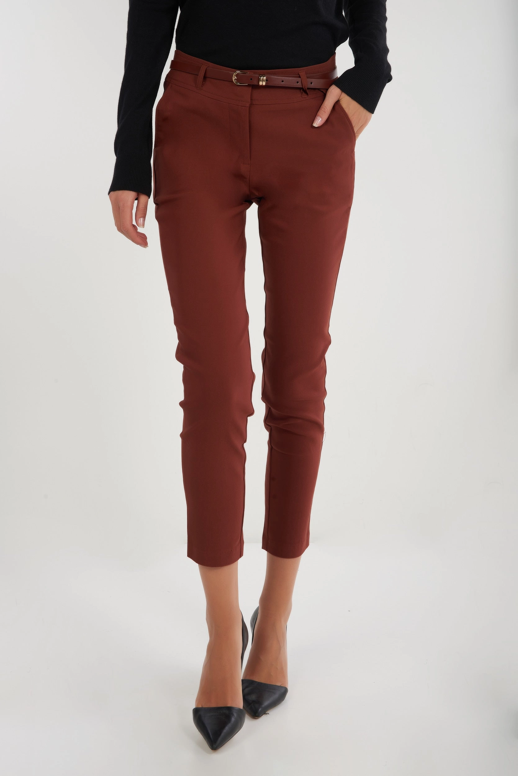 No Irritation Seams Air Comfort Pantalon ??troit avec ceinture - HP9080-Y2 - (E-C2)