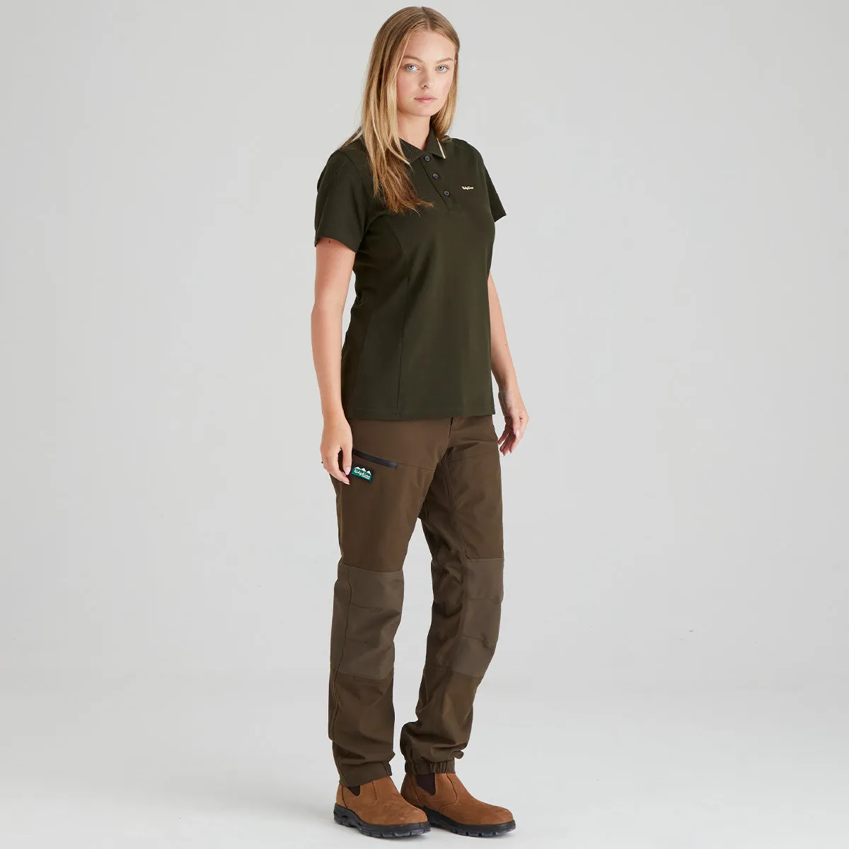 Women's Kilworth Polo Shirt Deep Forest ReflectiveTrimDetails