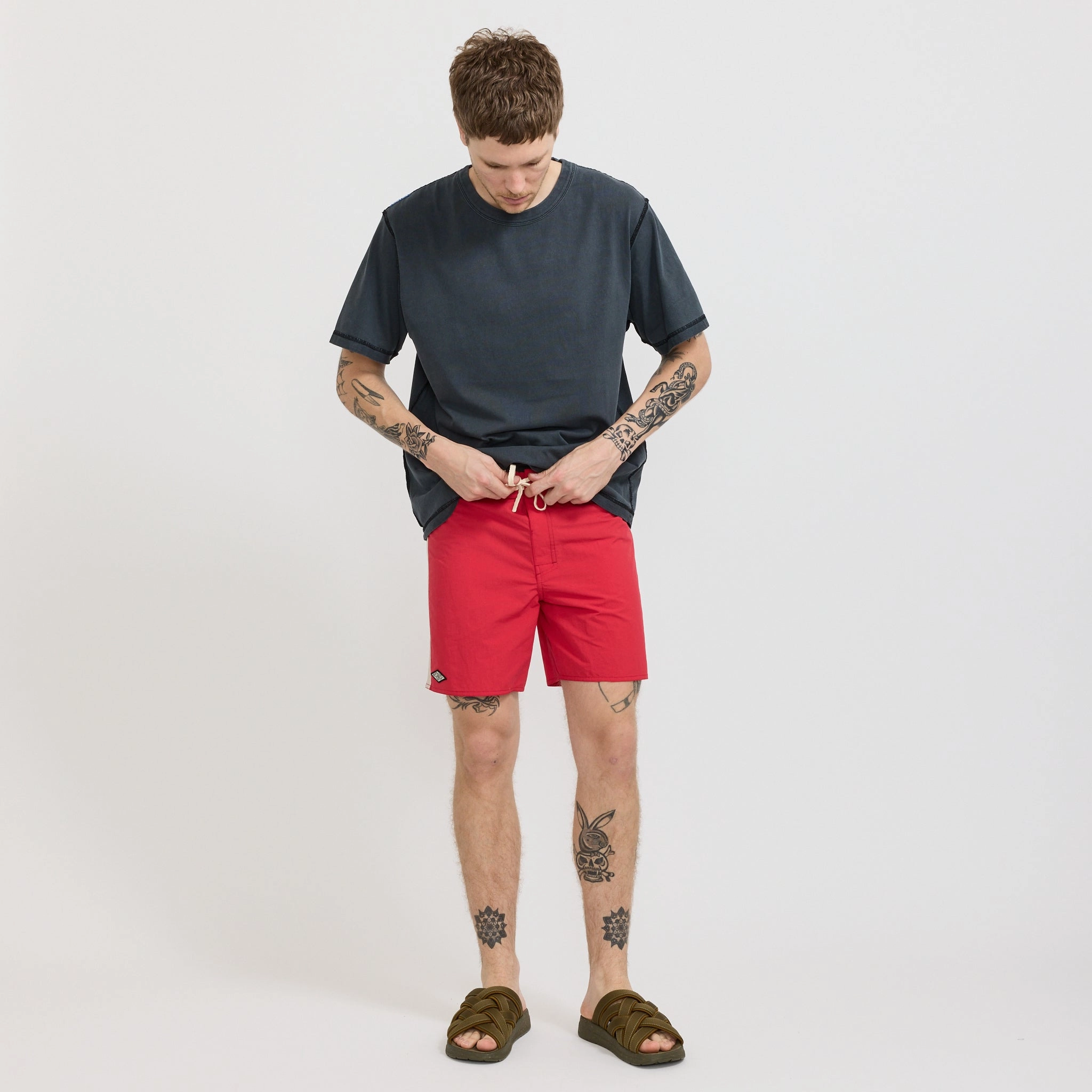 stretchy design Anti - odor Ripstop Boardshort Red