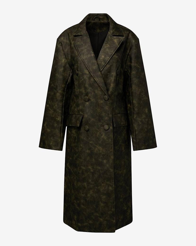 Oversized Blazer Jacket Ventilation Vents High Collar Style