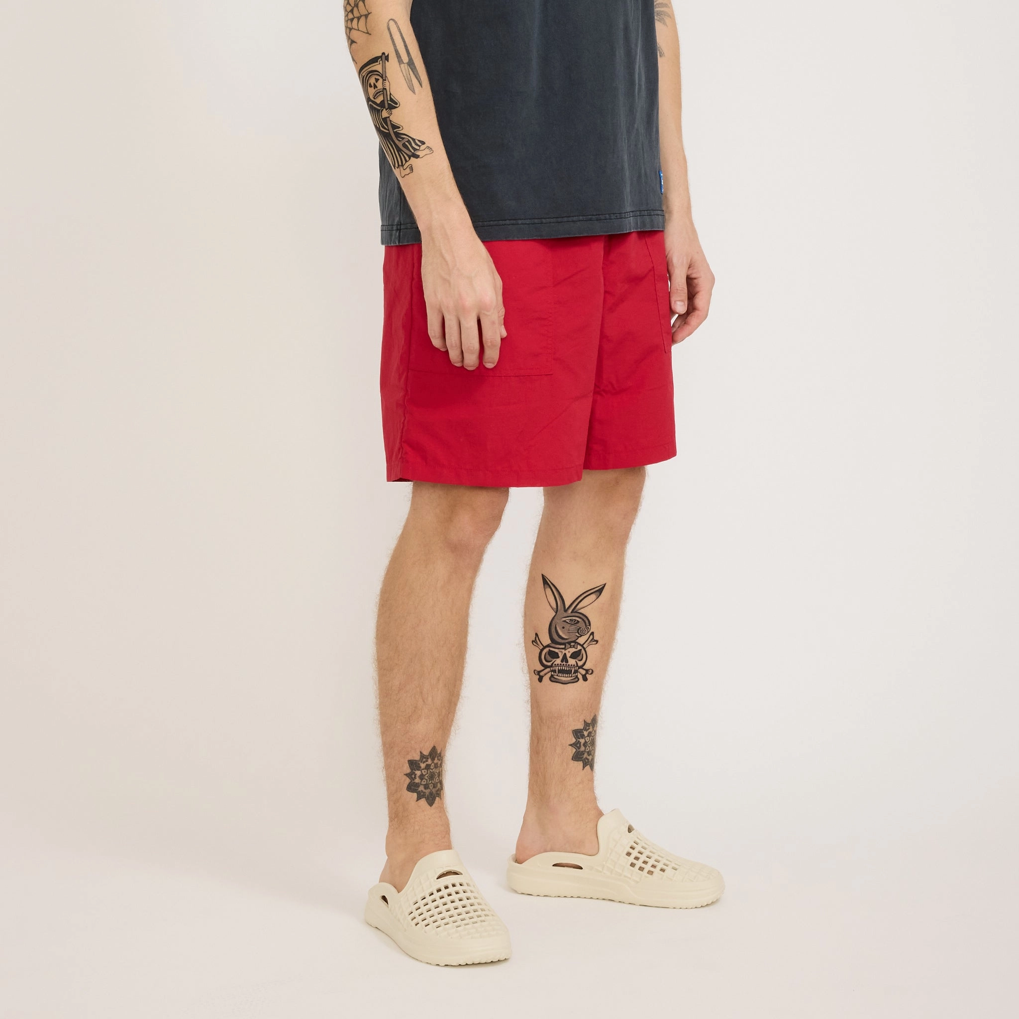 Rec Shorts Red Breathable Comfort Fit