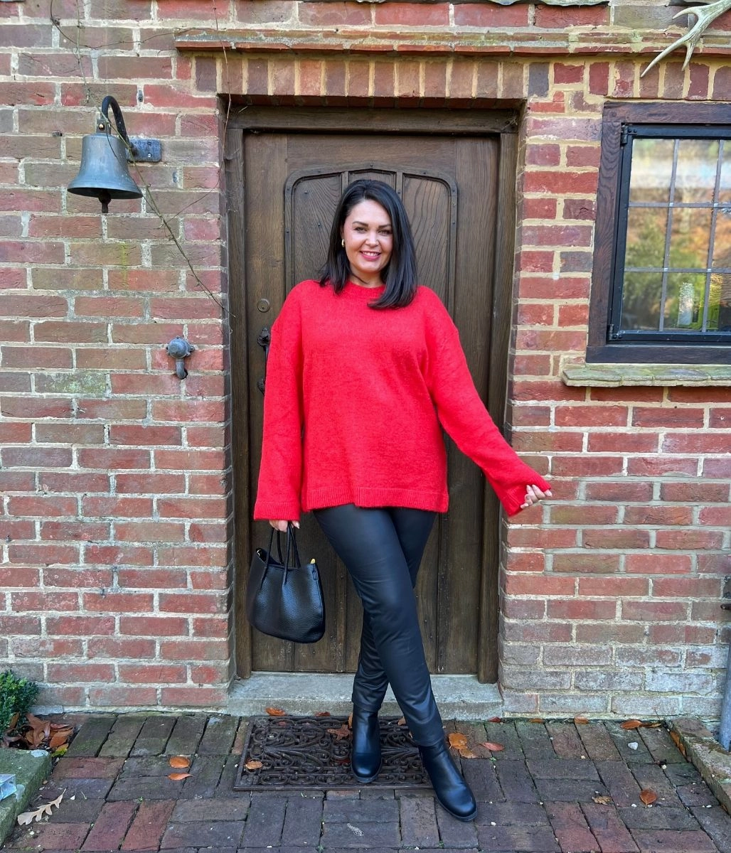 Perfect Layers All Day Softness Red Crew Neck Jumper