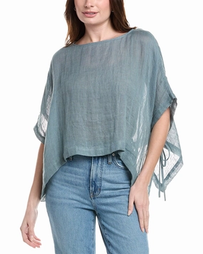 Lattice Stitch Pattern Essential Knit EILEEN FISHER Linen Poncho