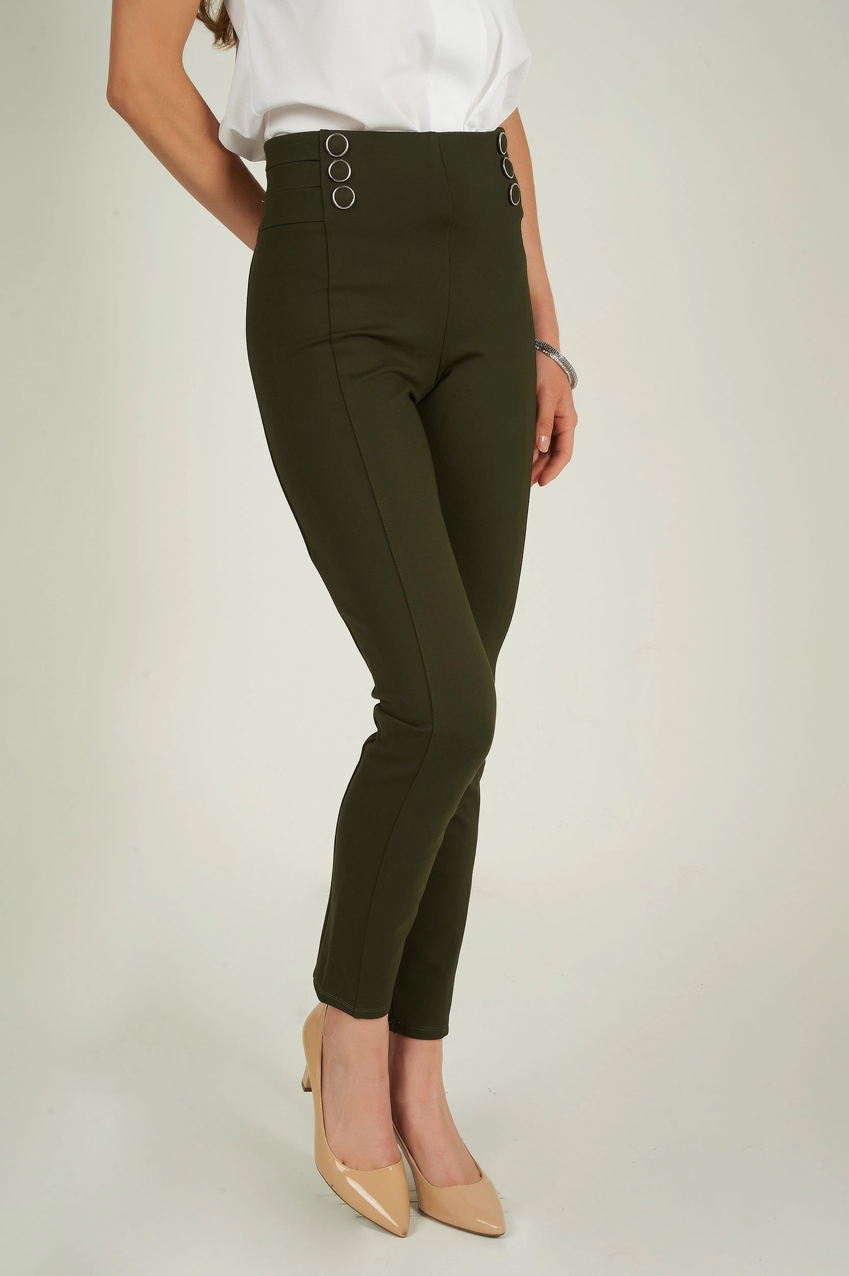 Dressy look Pantalon ?? boutons - NESSIM - (E-C10) - VENTE FINALE