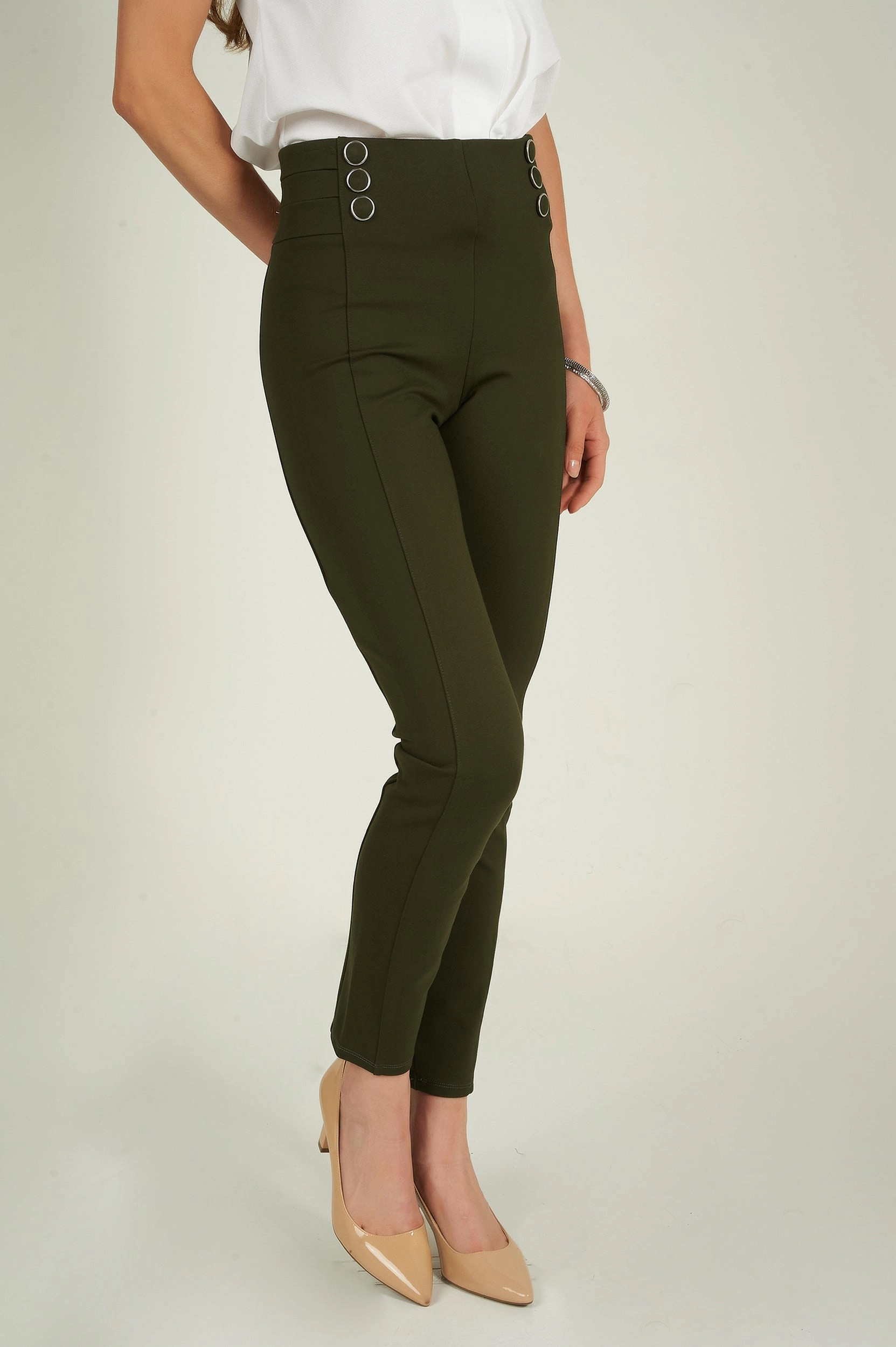 Stylish Look Breathable Layer Fit Pantalon ?? boutons - NESSIM - (E-C10) - VENTE FINALE