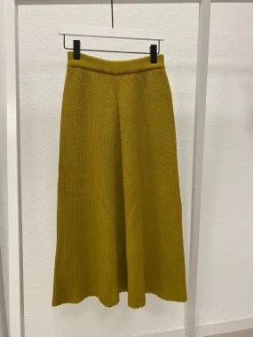 TearResistantPanels high waisted Mio Organic Cotton Knitted Skirt in Chartreuse