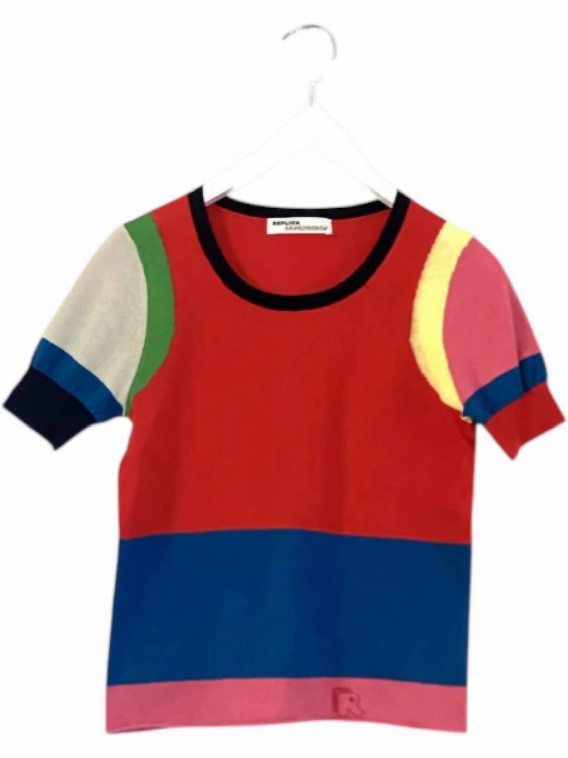 Layering Fashion Color Block French Tee Sweater In Multicolor