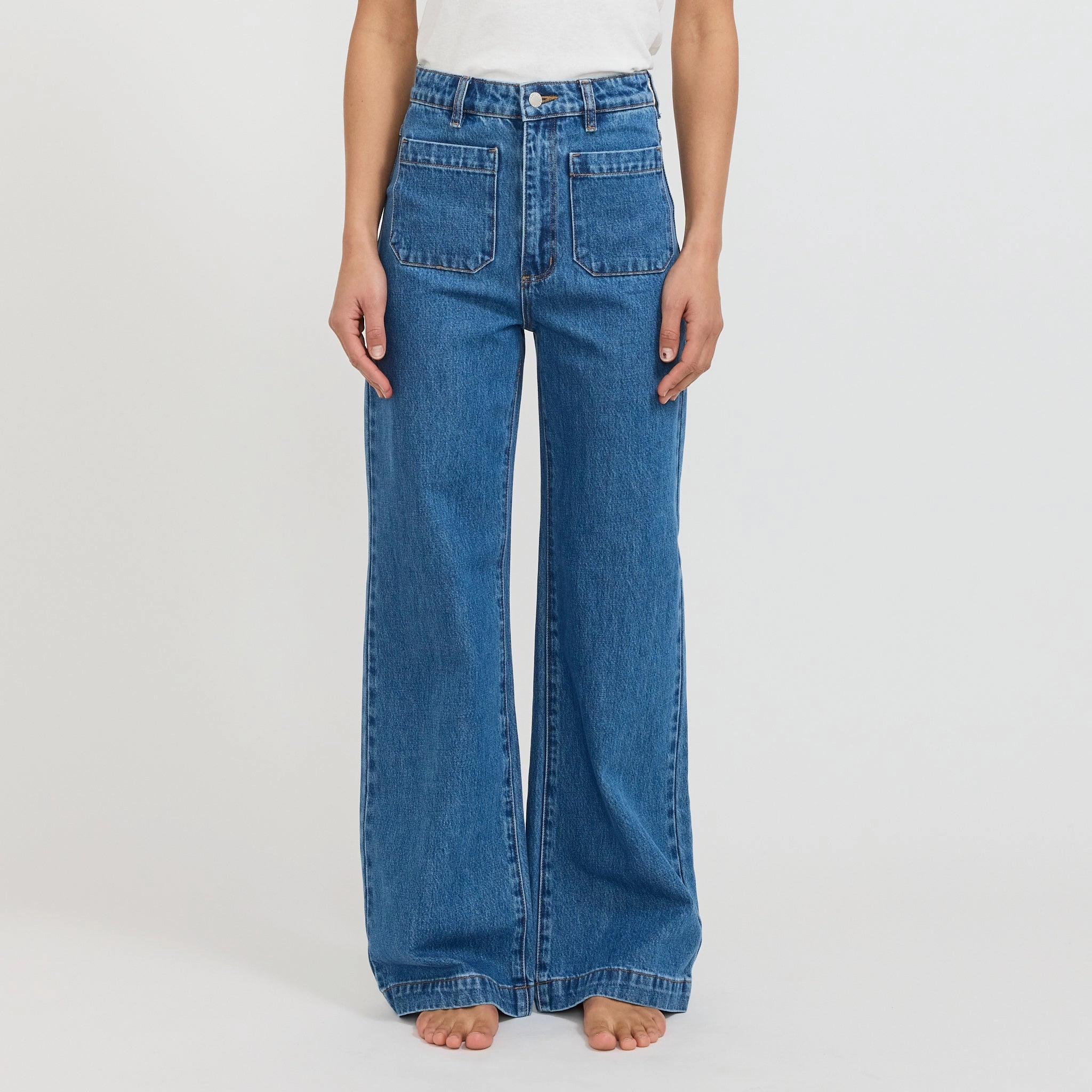 Simple clothing Sailor Jean Long Ashley Blue