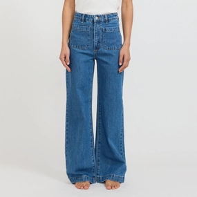 Simple clothing Sailor Jean Long Ashley Blue