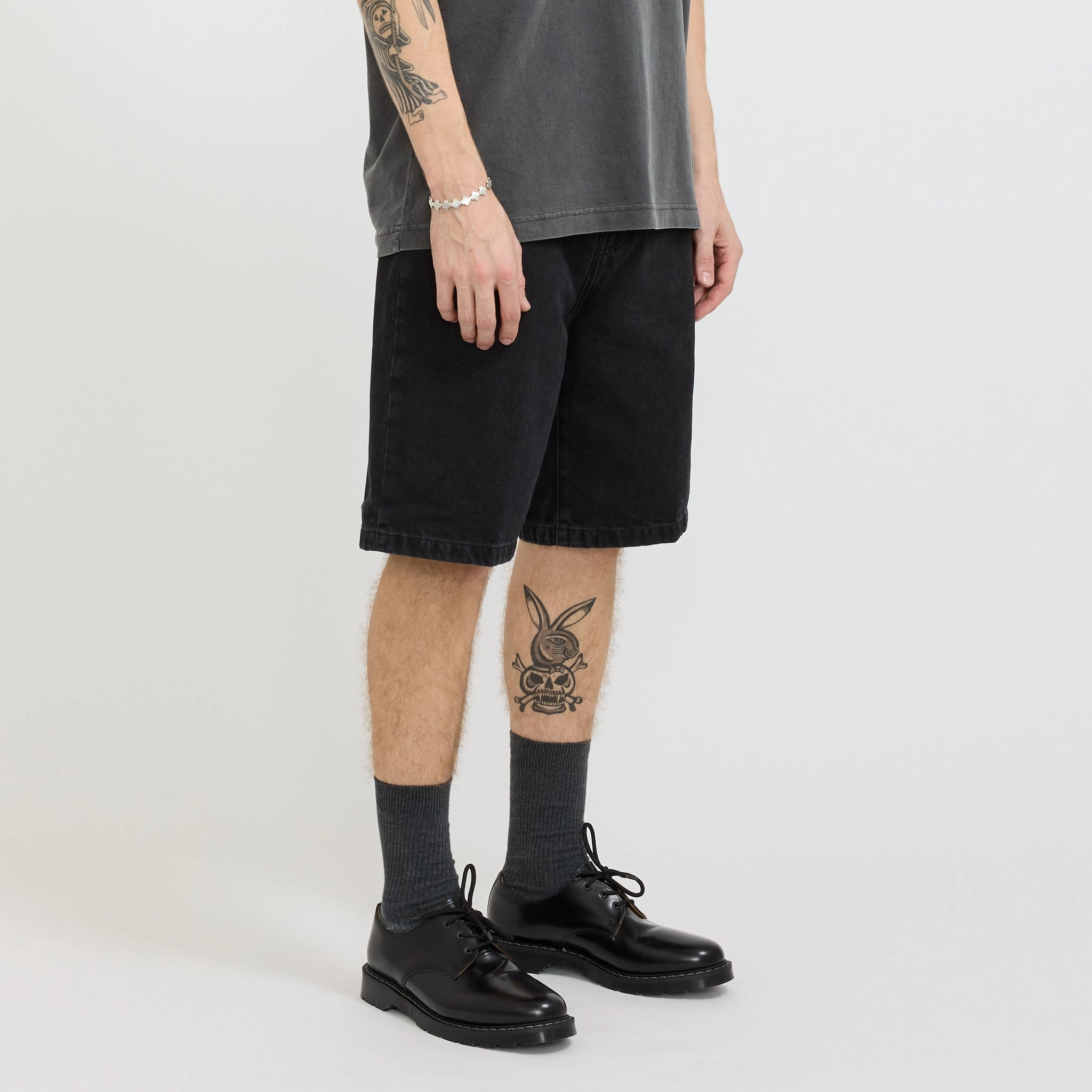 Ergonomic Pattern Cutting Landon Short Black Stone Washed