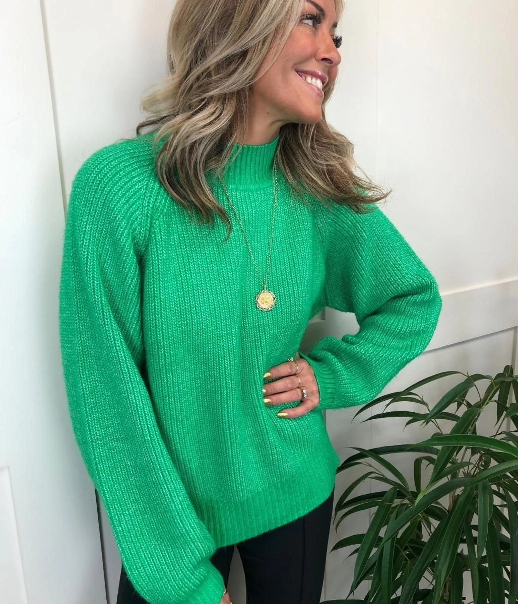 Active Wear Rich Green Rib Knit Jumper